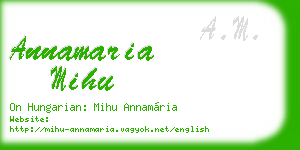 annamaria mihu business card