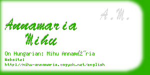 annamaria mihu business card